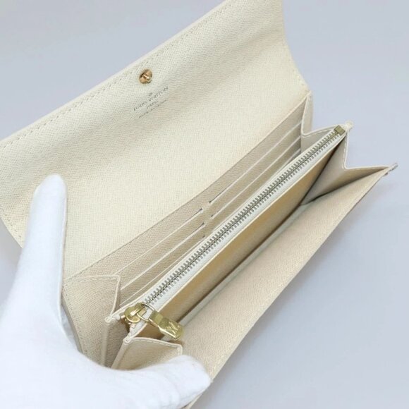 LOUIS VUITTON Damier Azur Portefeuille Sarah Long Wallet N61735 LV Auth 138500 - Picture 10 of 16